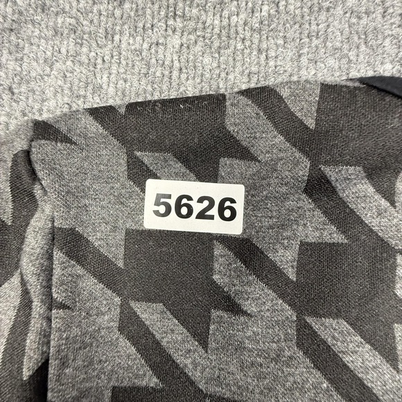 Liz Claiborne Shirt Womens XL Gray Black Houndstooth Short Sleeve Career Top - Picture 9 of 9